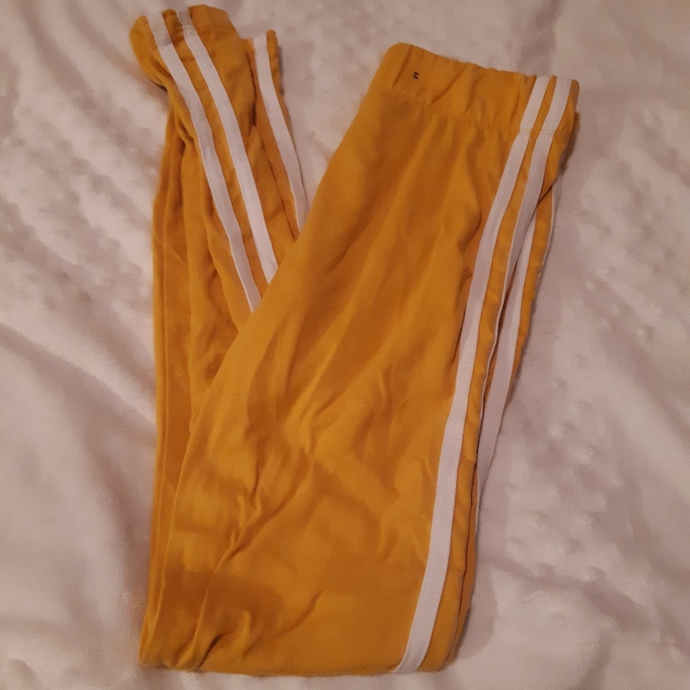 Yellow Stripped Leggings